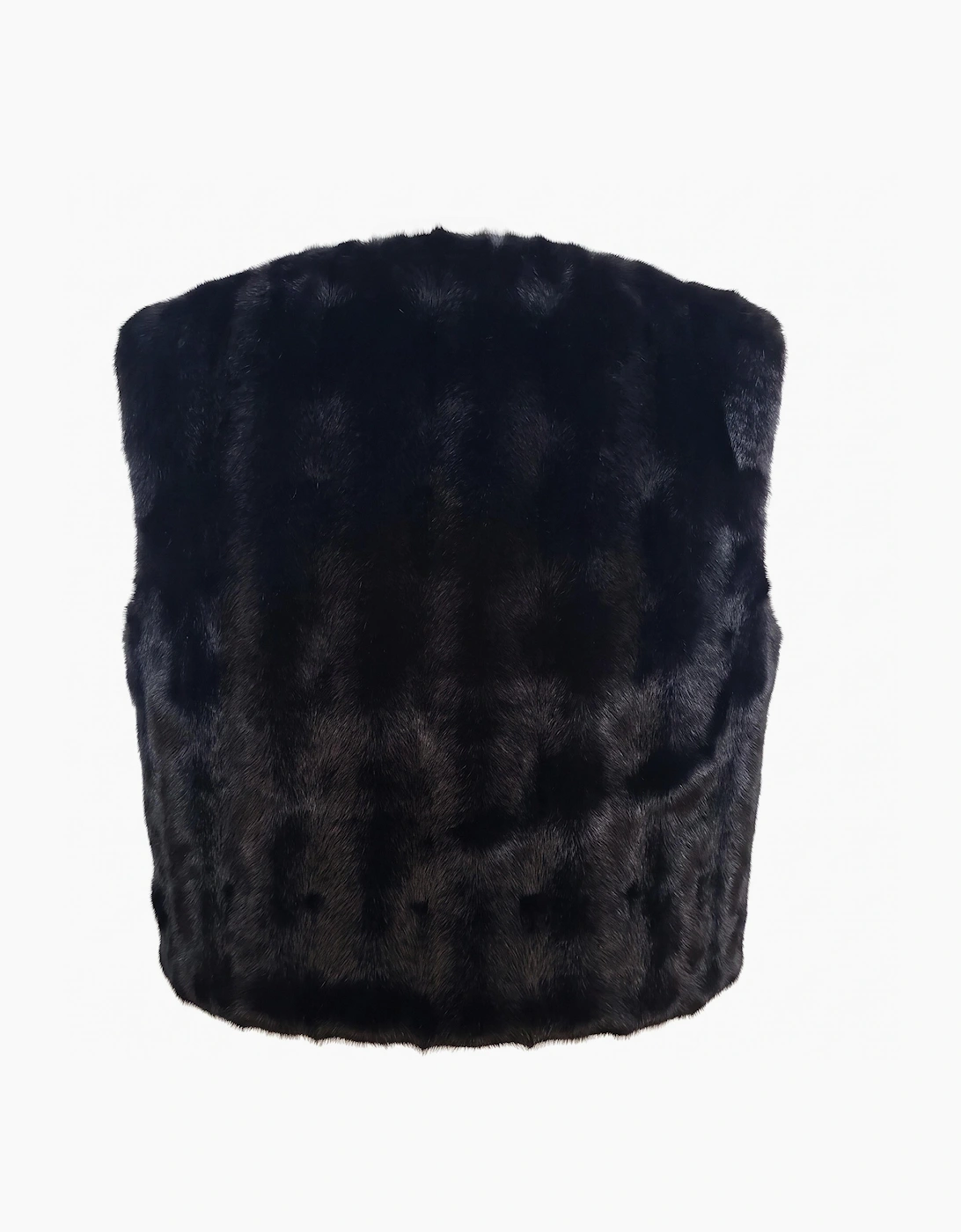 Edelweiss Faux Fur Gilet - Black