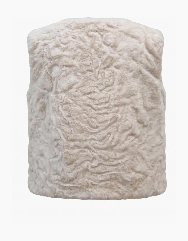 Edelweiss Faux Fur Gilet - Cream