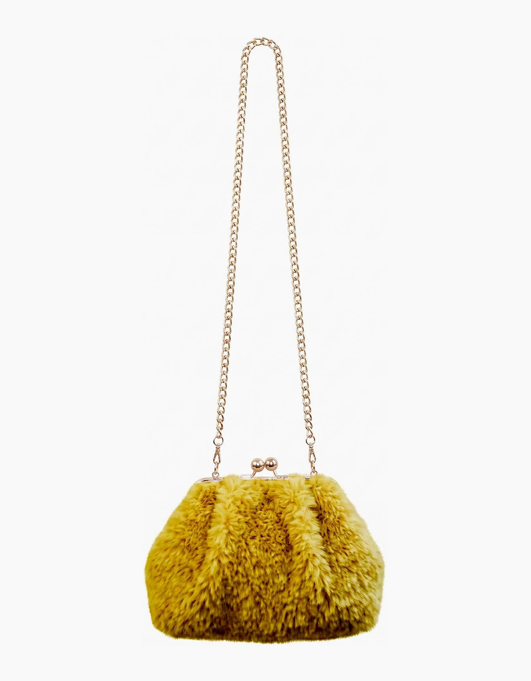 Booba Faux Fur Clutch Bag - Toffee