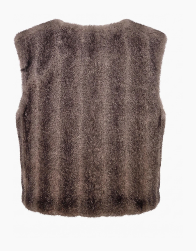 Edelweiss Faux Fur Gilet - Mink