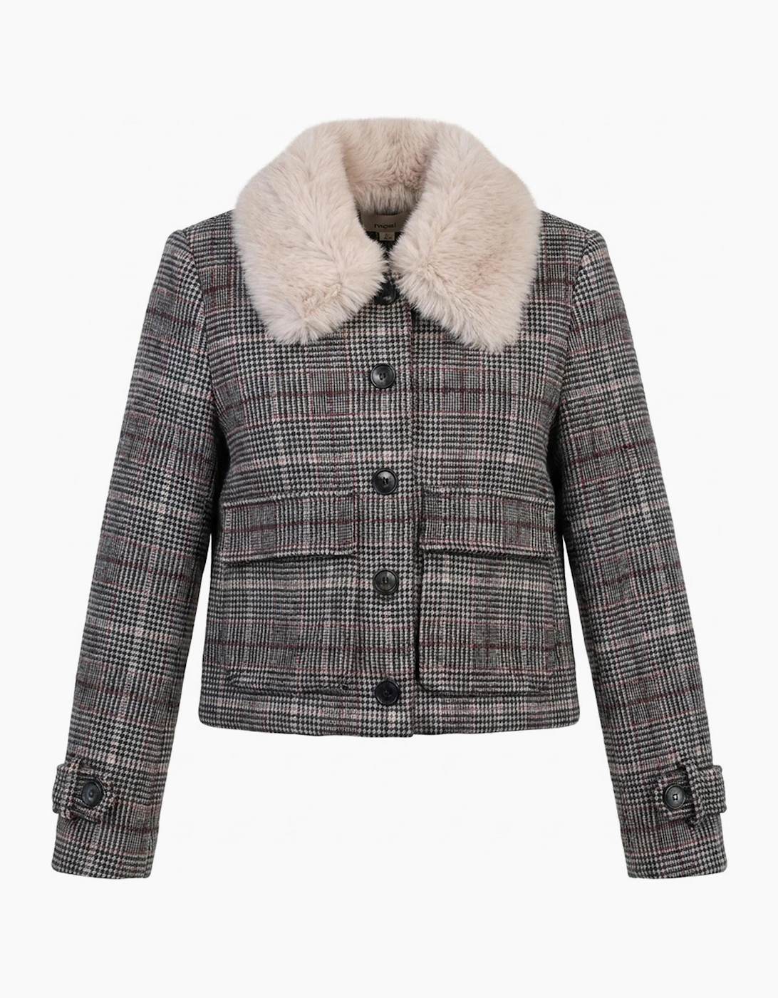 Gisele Wool Check Coat - Multi