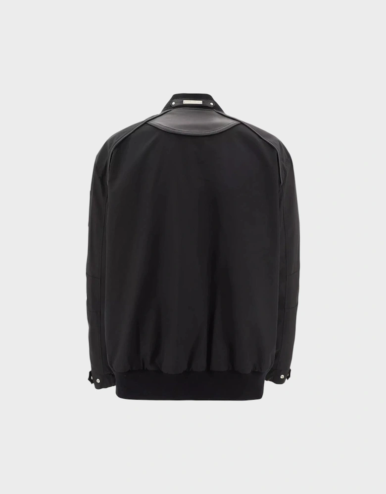Anica Bomber Leather Jacket Black