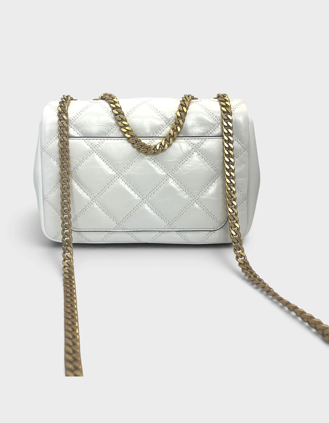 Willa Glazed Small Shoulder Bag White