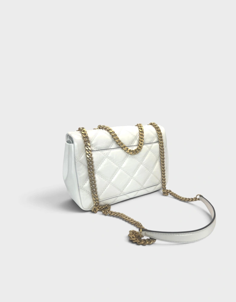 Willa Glazed Small Shoulder Bag White