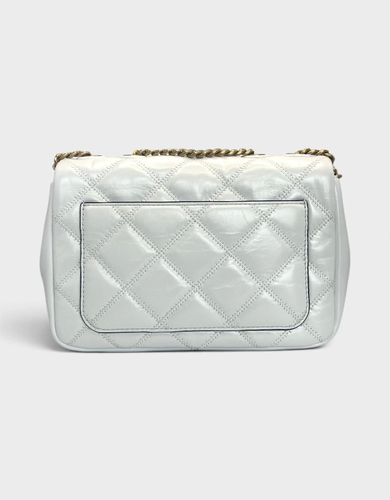 Willa Glazed Small Shoulder Bag White