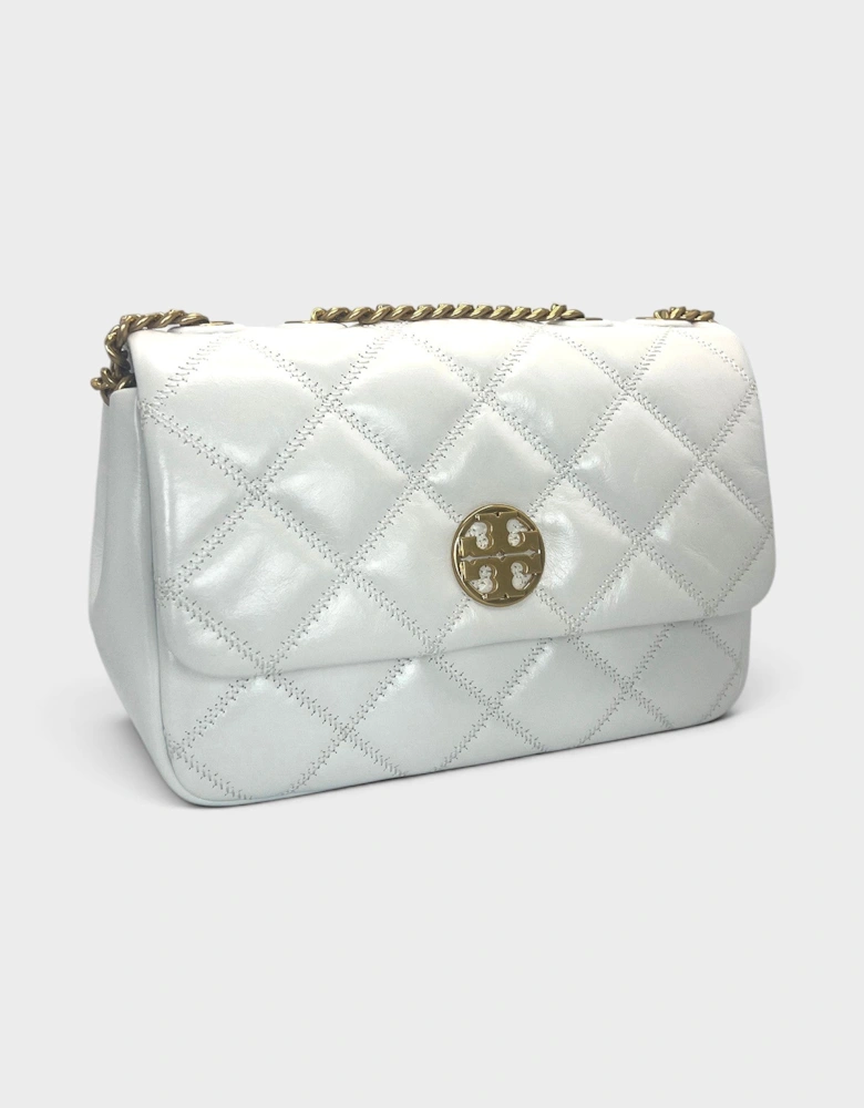 Willa Glazed Small Shoulder Bag White