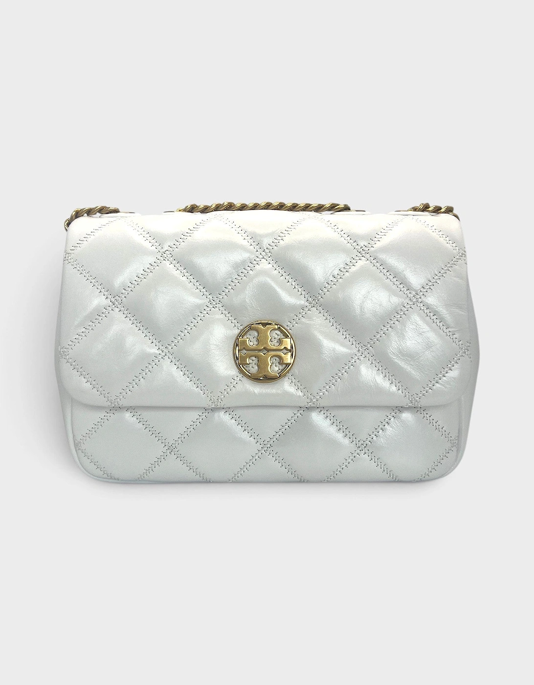 Willa Glazed Small Shoulder Bag White