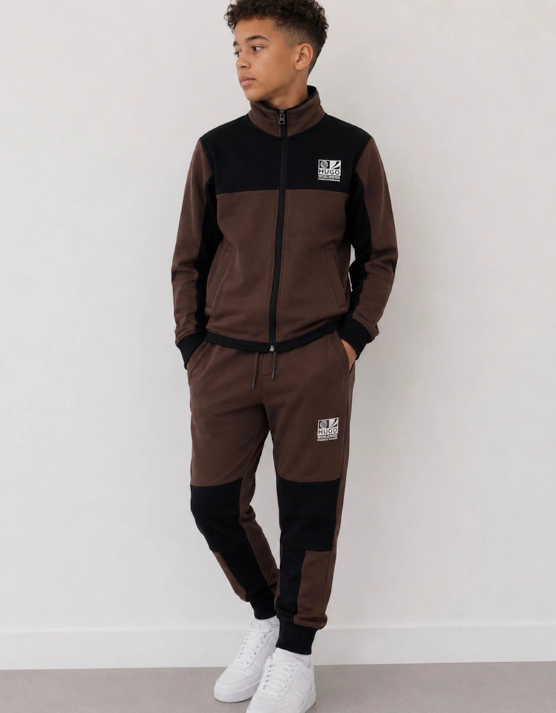 HUGO BOYS BROWN TRACKSUIT G01232/G01208