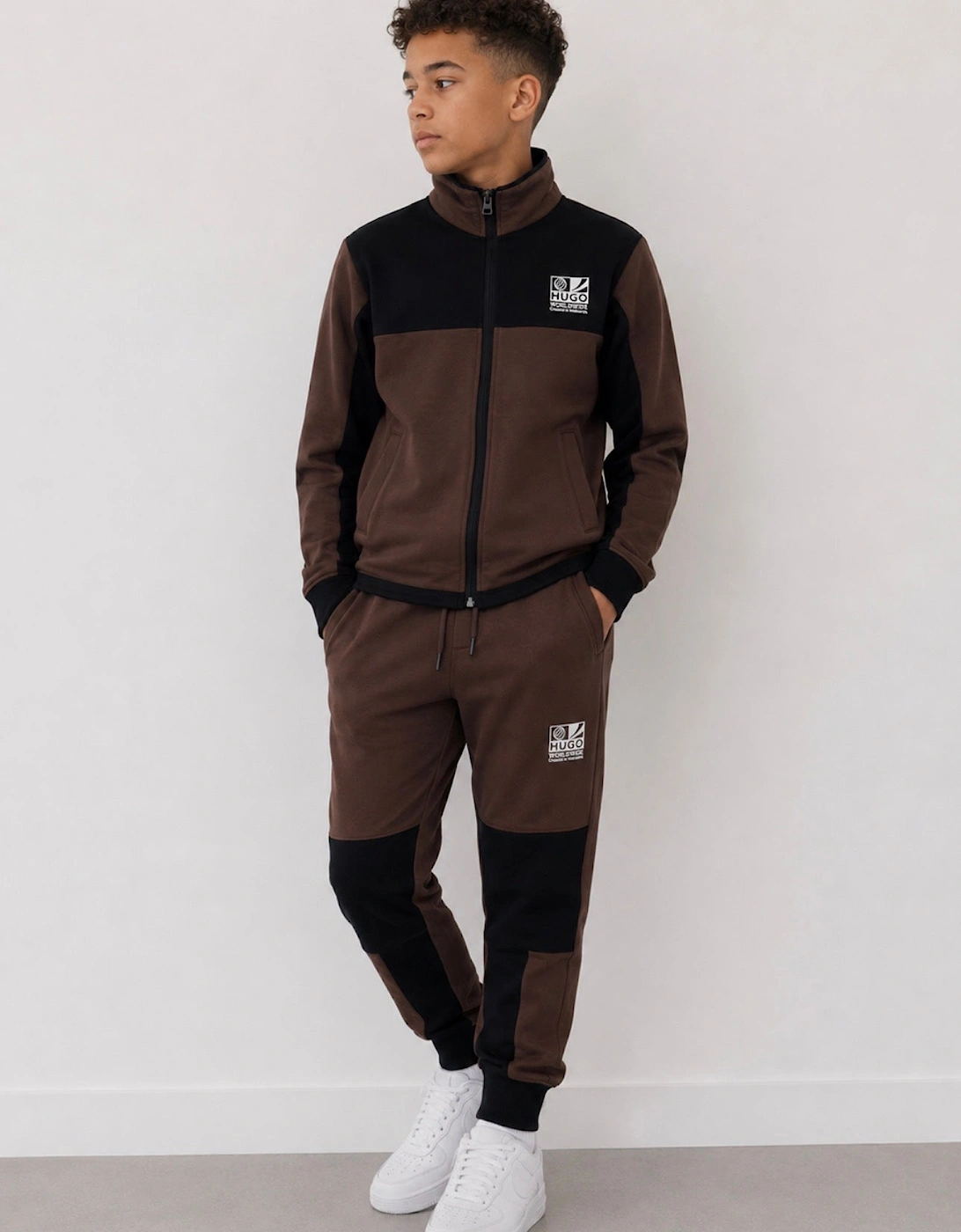 HUGO BOYS BROWN TRACKSUIT G01232/G01208