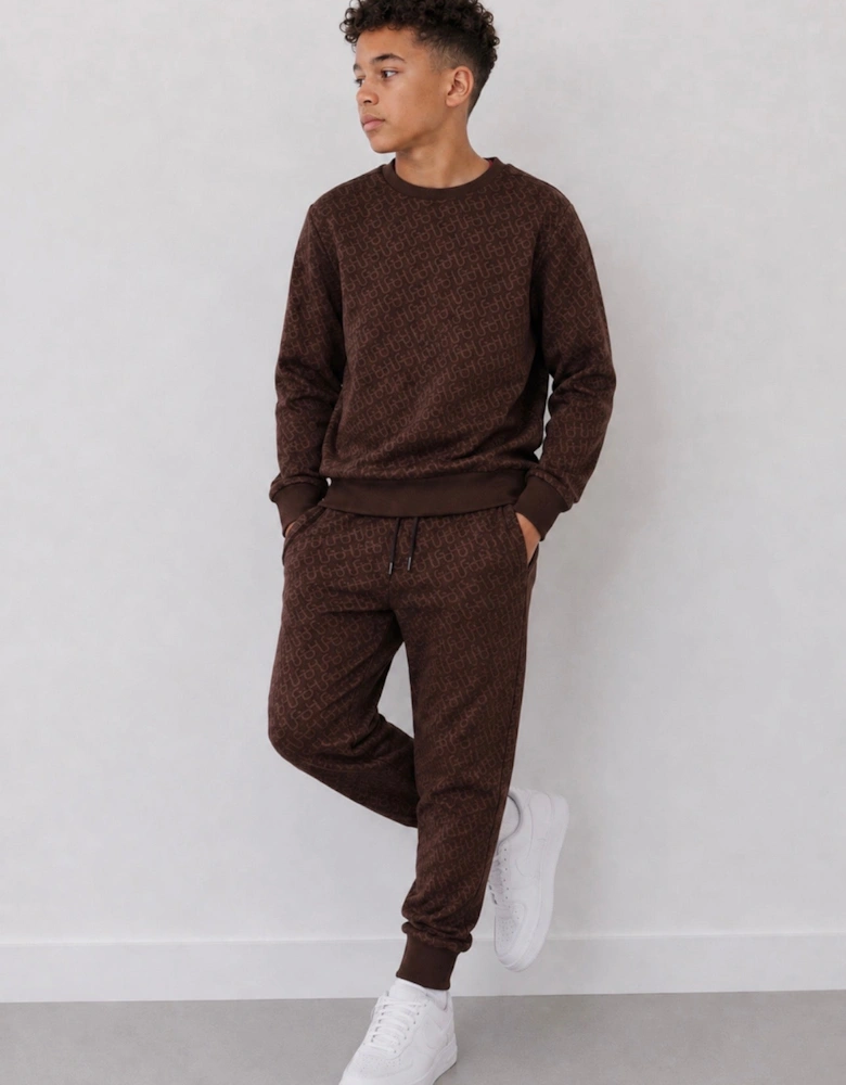 HUGO BOYS CHICORY COFFEE TRACKSUIT G01229/G01210