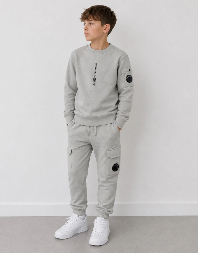 C.P. COMPANY LENS LOGO TRACKSUIT IN FLINT GREY CUK009