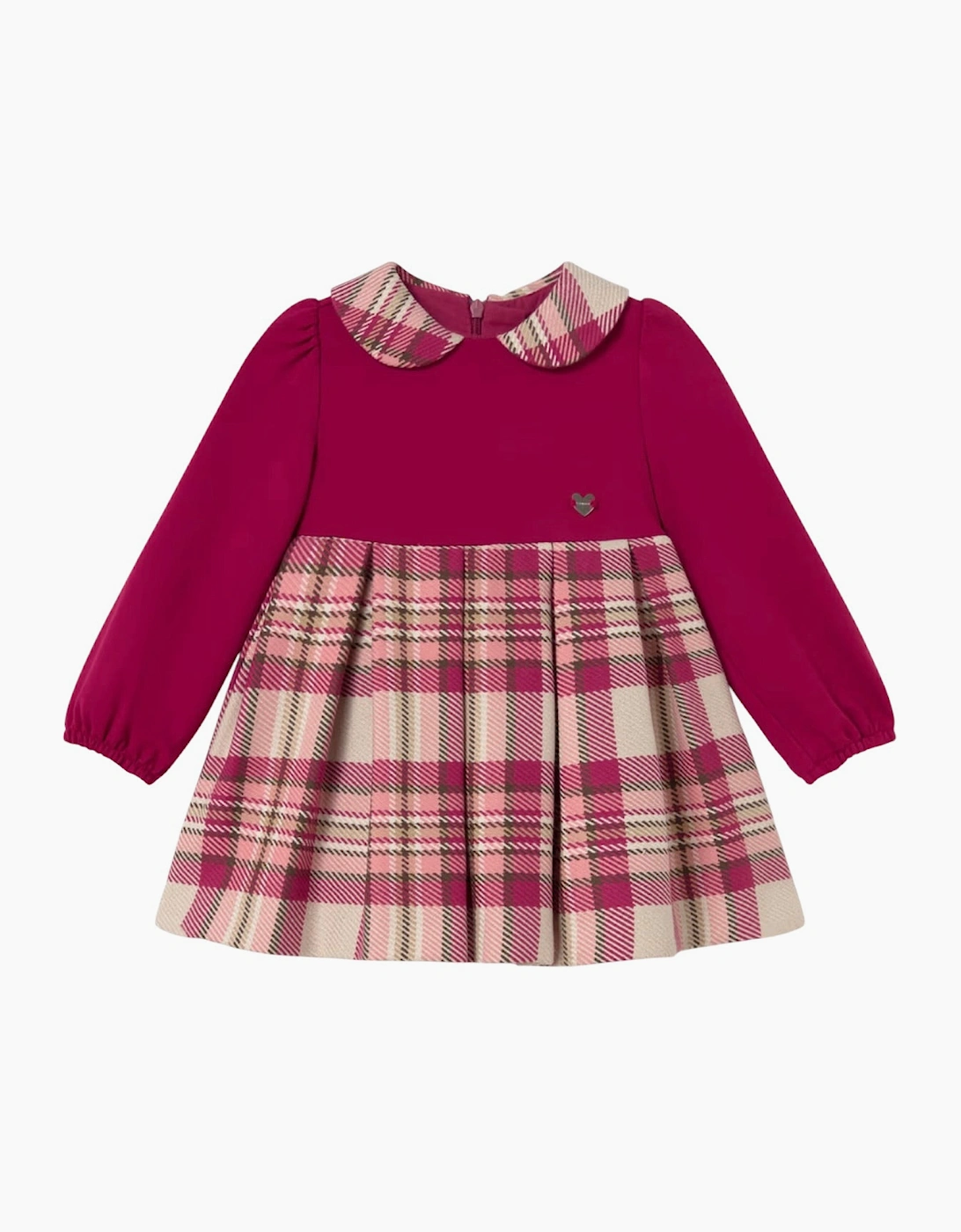 Girls Burgundy Plaid Dress