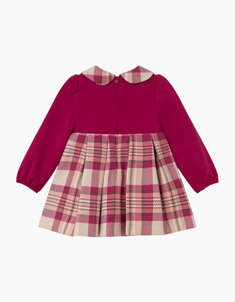 Girls Burgundy Plaid Dress