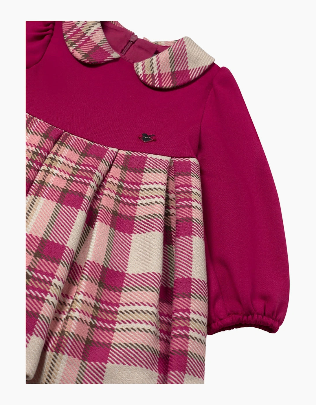Girls Burgundy Plaid Dress