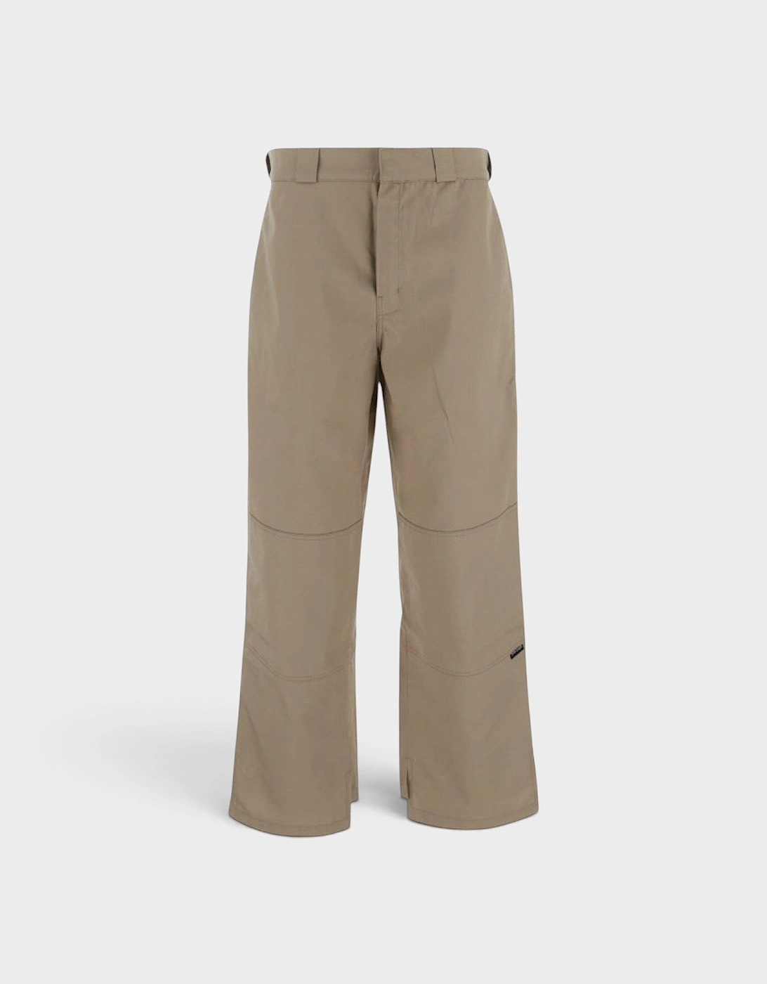High Waisted Reversed Waistband Chino Pant Beige