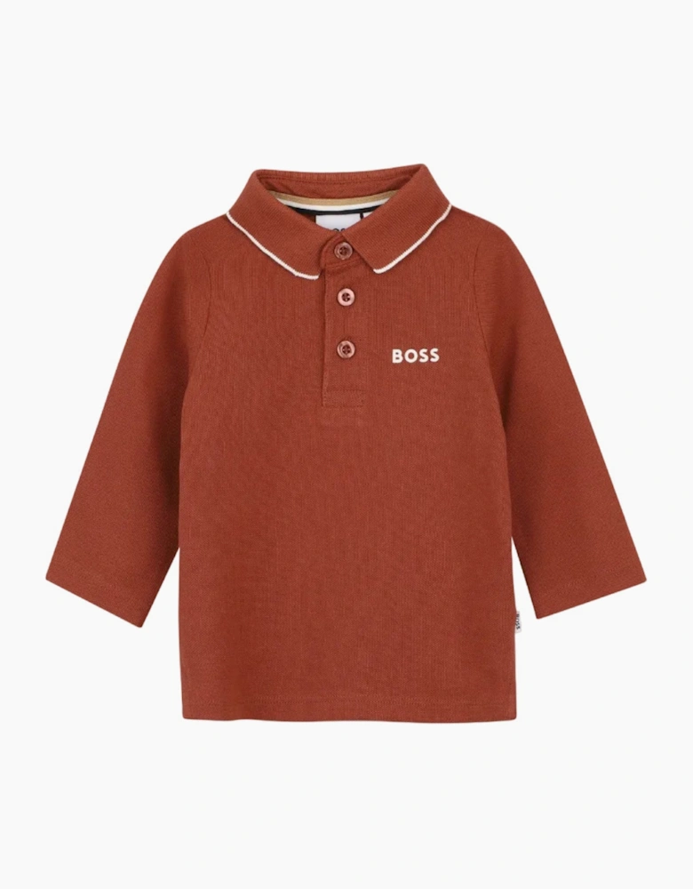 BOSS BABY/TODDLER RED POLO SHIRT J53481