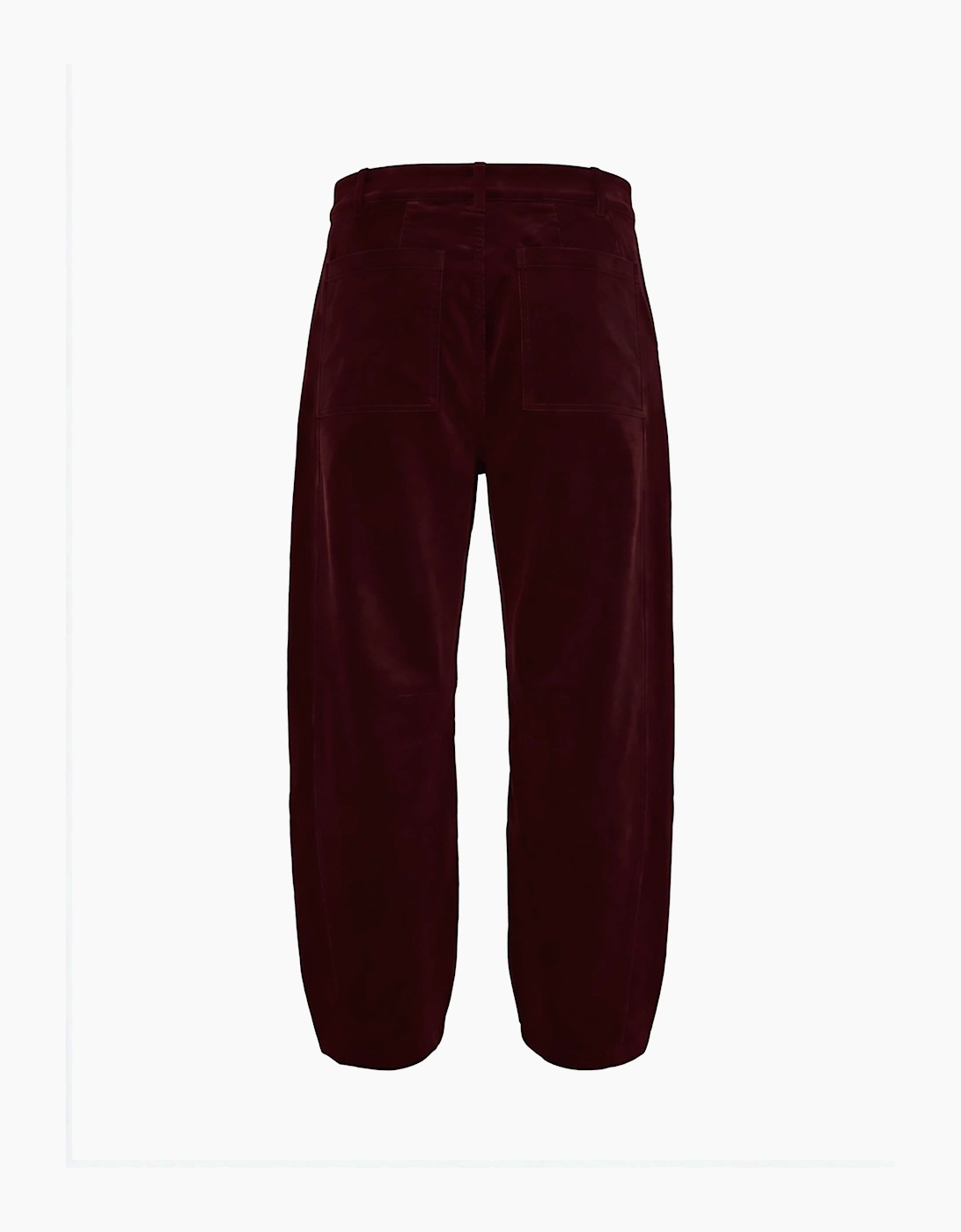 Rosie Cord Barrel Jeans-Burgundy