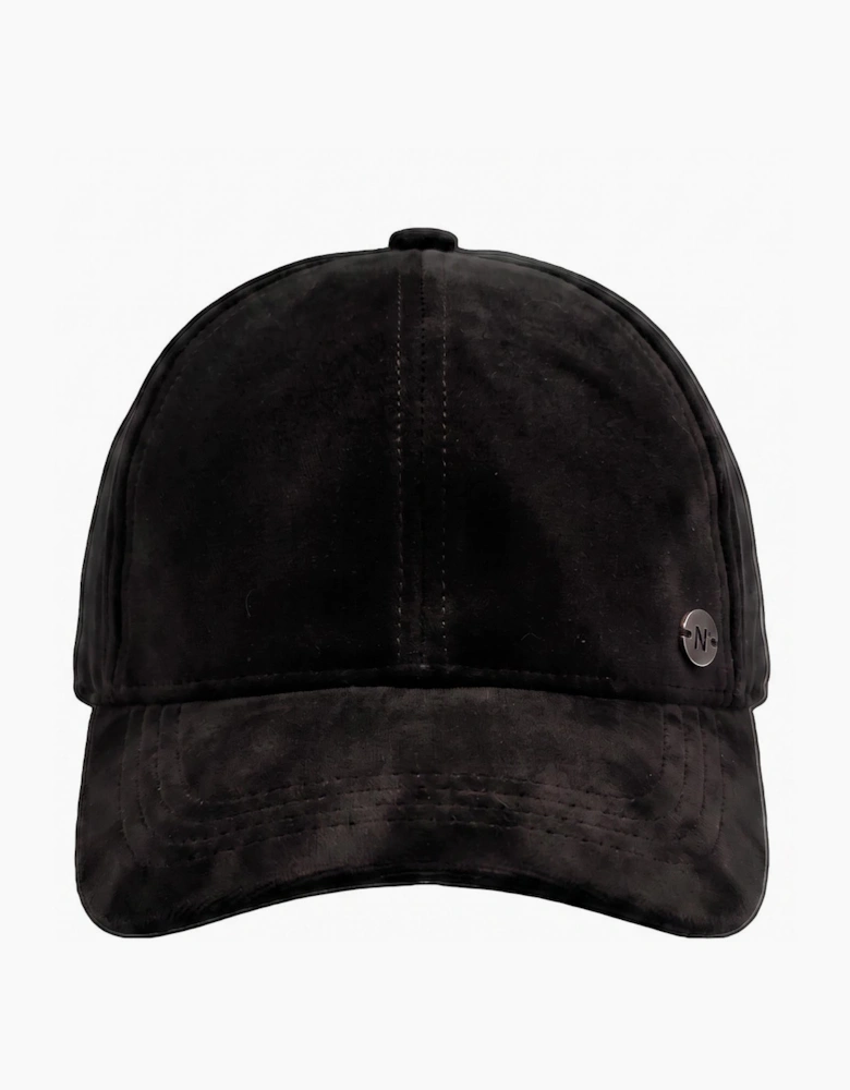 Velvet Baseball Cap-Black