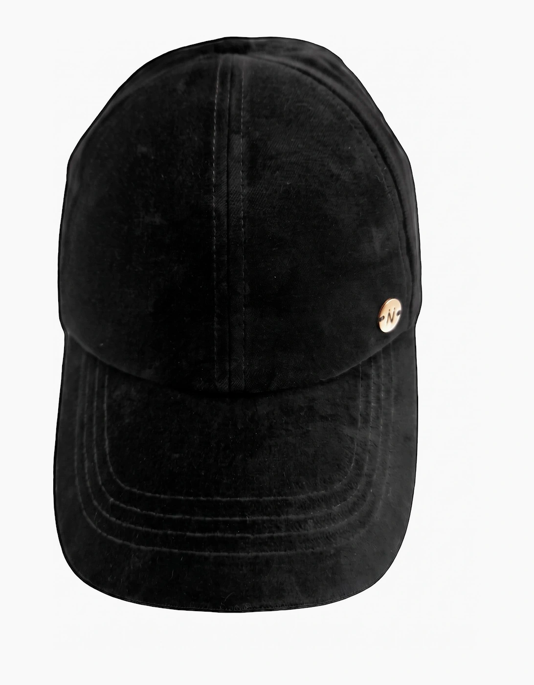 Velvet Baseball Cap-Black