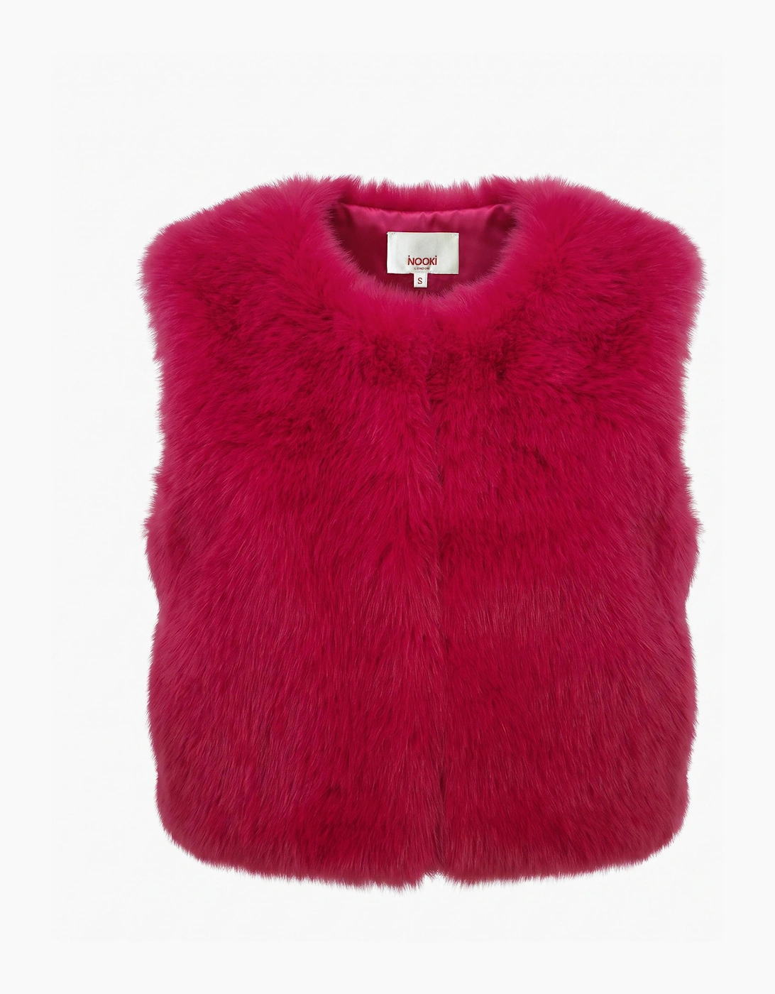 Edelweiss Faux Fur Gilet - Hot Pink