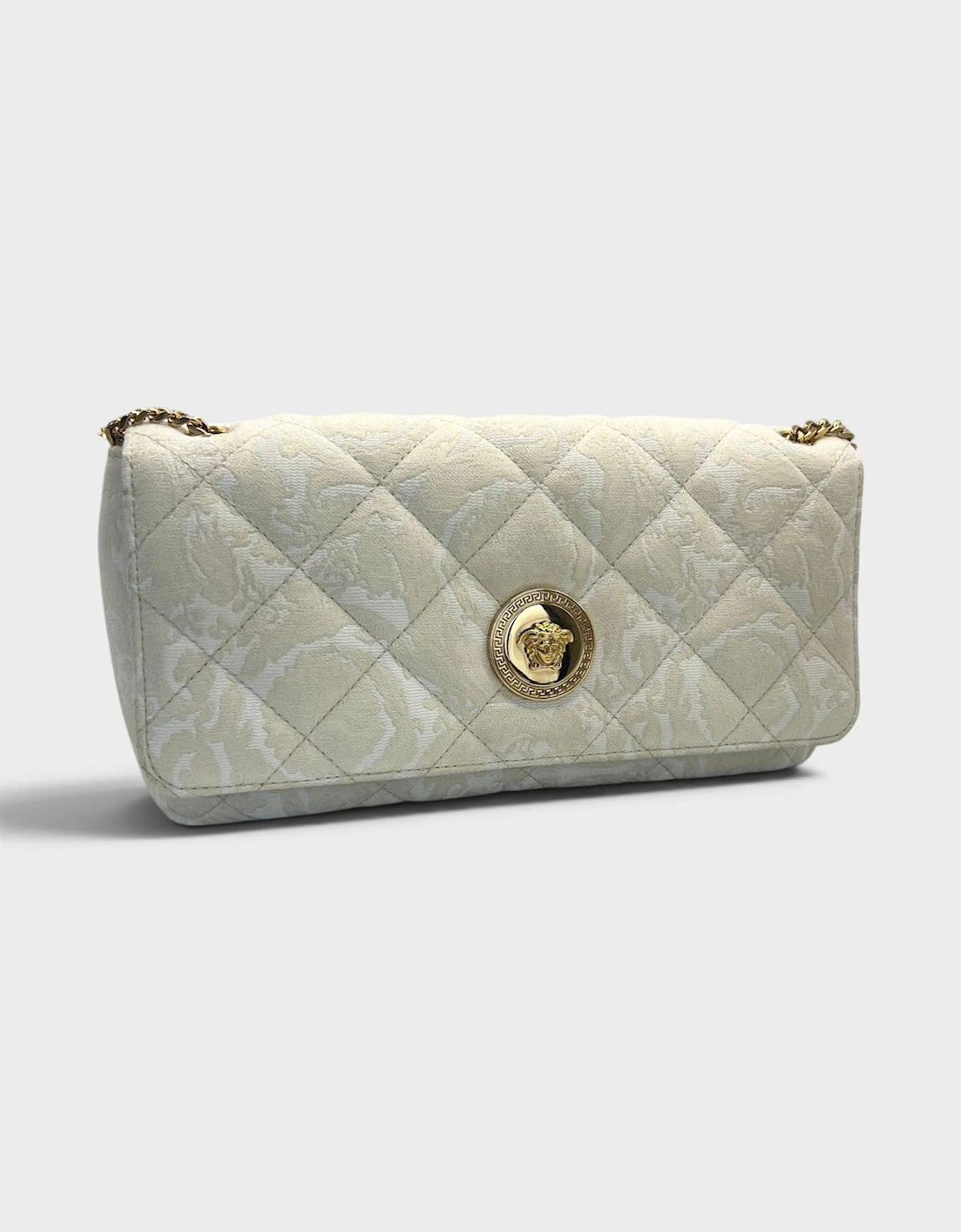 Medusa Head Medium Shoulder Bag Beige