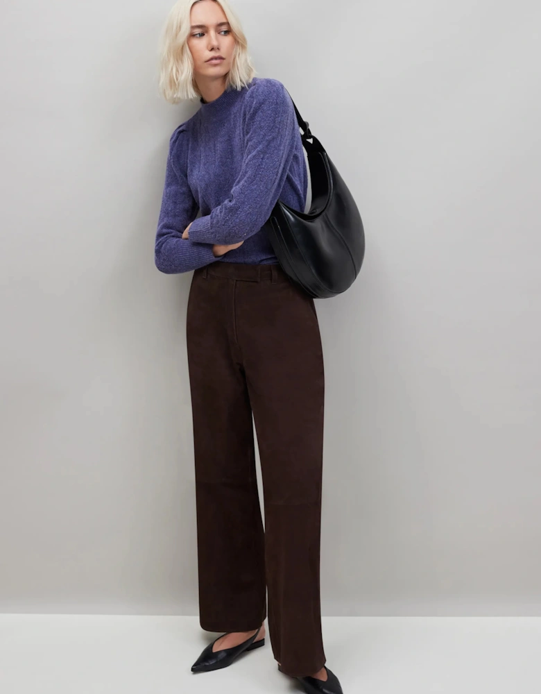 Blue Pointelle Knit Jumper