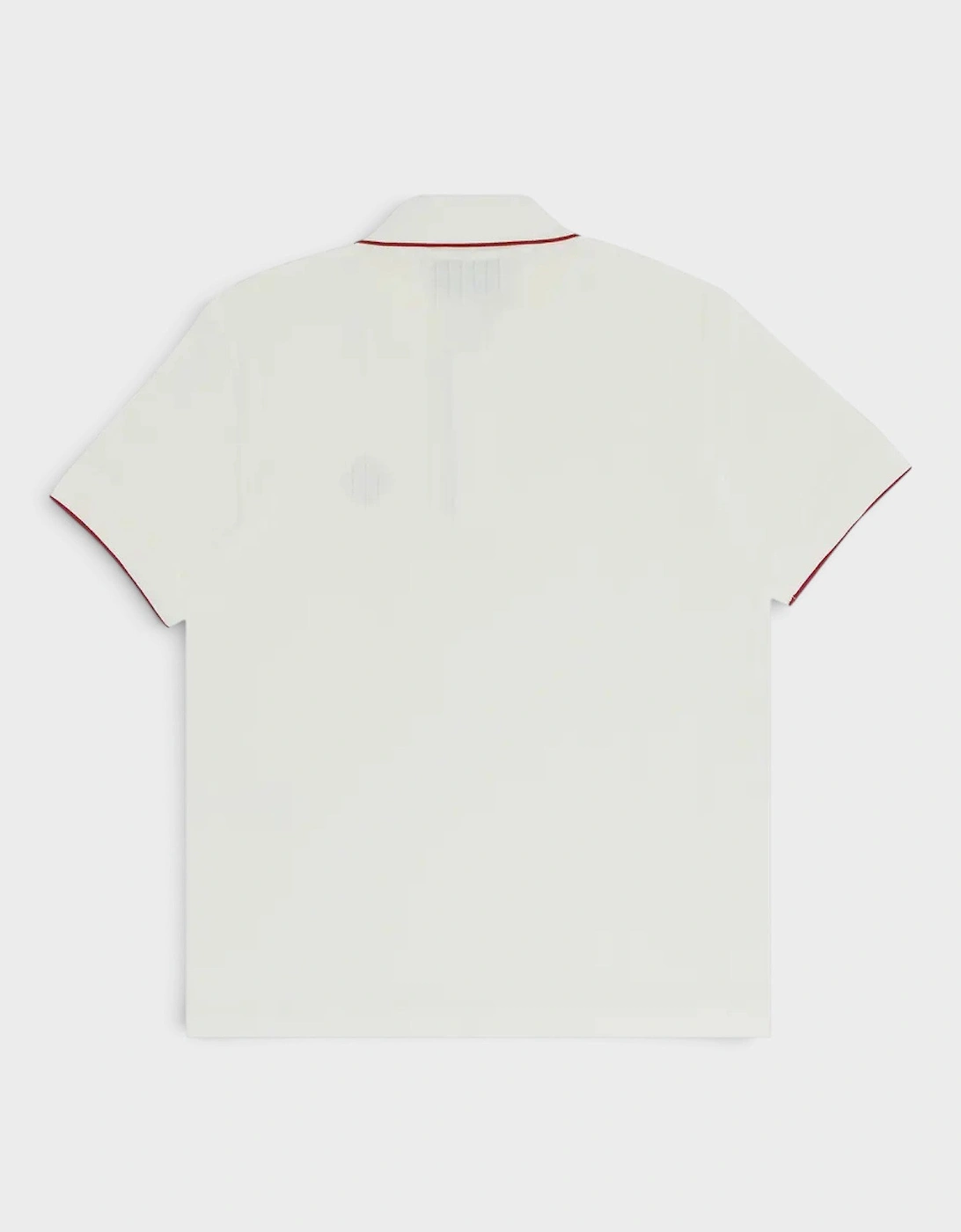 Logo Rib Velour Polo White