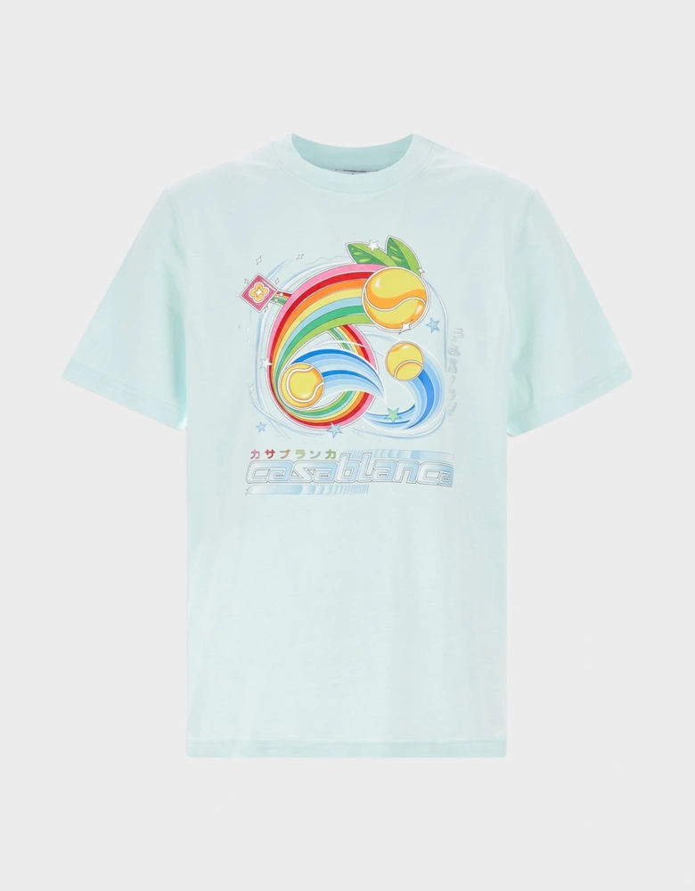 Manga Tennis Ball T-Shirt Light Blue