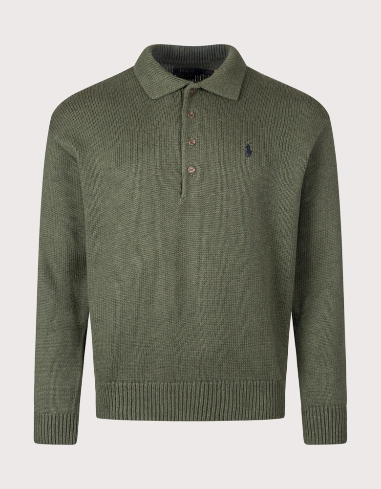 Relaxed Fit Knitted Cotton Jumper