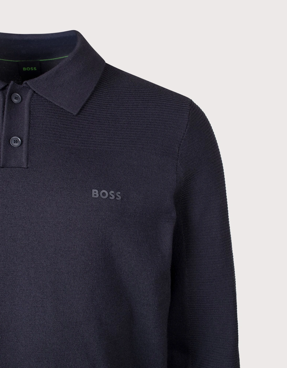 Regular Fit Long Sleeve Momentum X Knitted Polo Shirt