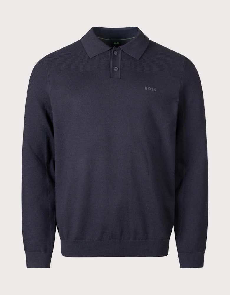 Regular Fit Long Sleeve Momentum X Knitted Polo Shirt
