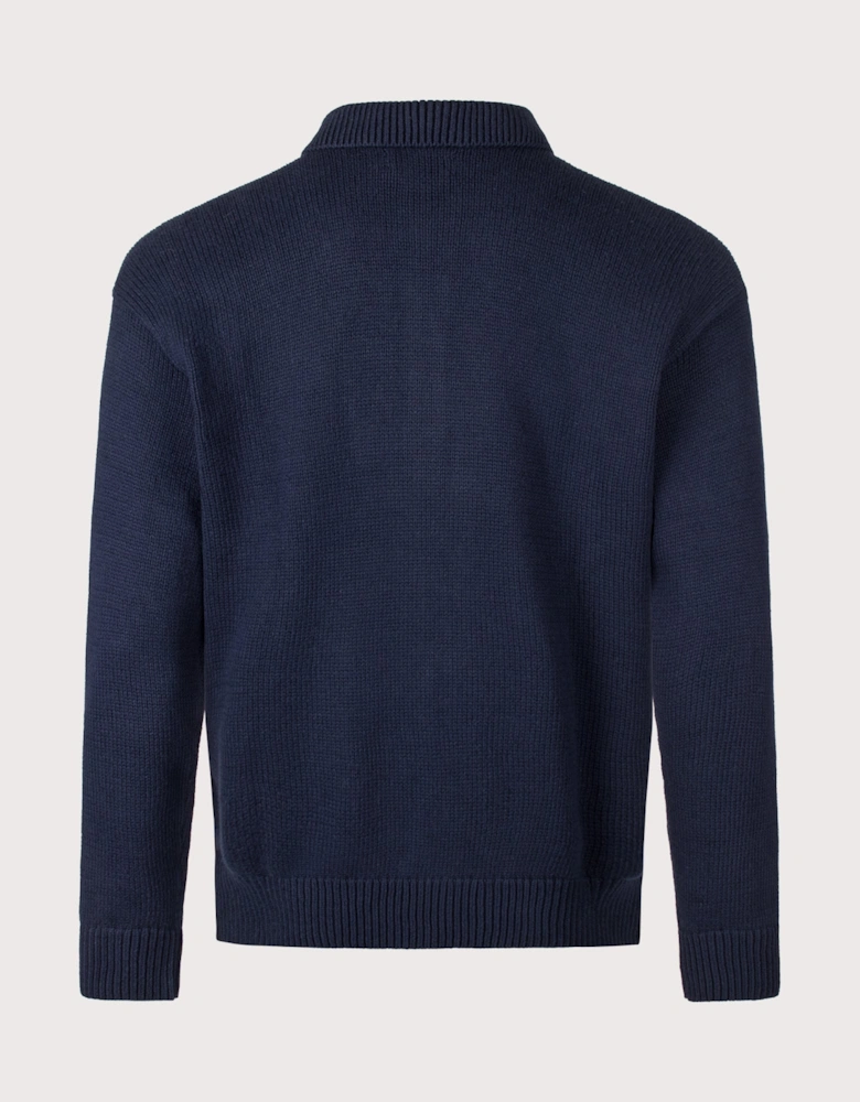Relaxed Fit Knitted Cotton Jumper