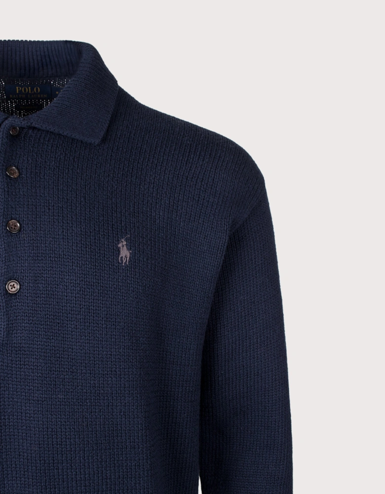 Relaxed Fit Knitted Cotton Jumper