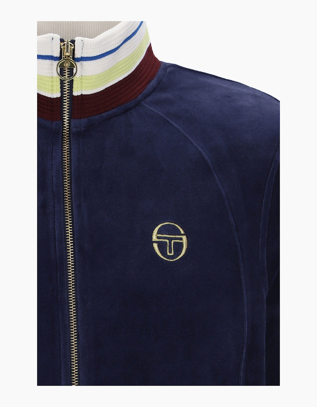 SERGIO TACCHINI SARTORI VELOUR TRACK JACKET MARITIME BLUE