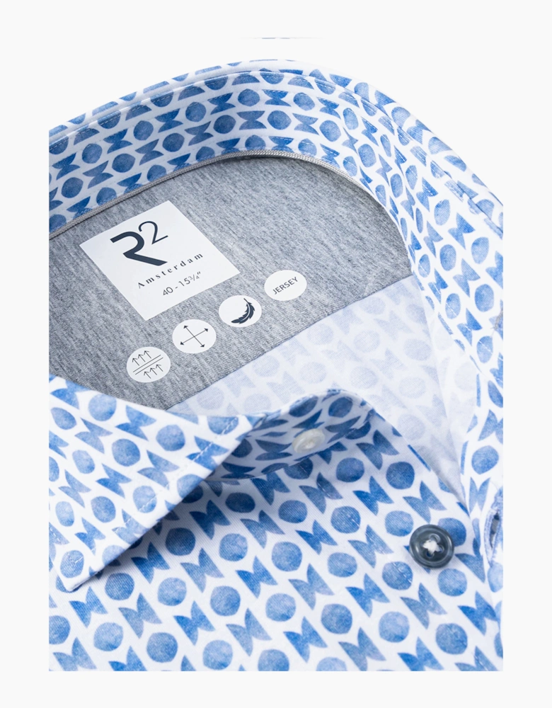 R2 CUT AWAY COLLAR LONG SLEEVE SHIRT LIGHT BLUE