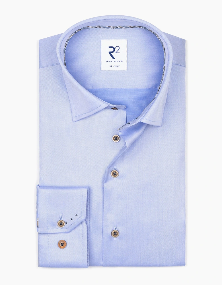 R2 BUTTON UNDER LONG SLEEVE SHIRT LIGHT BLUE