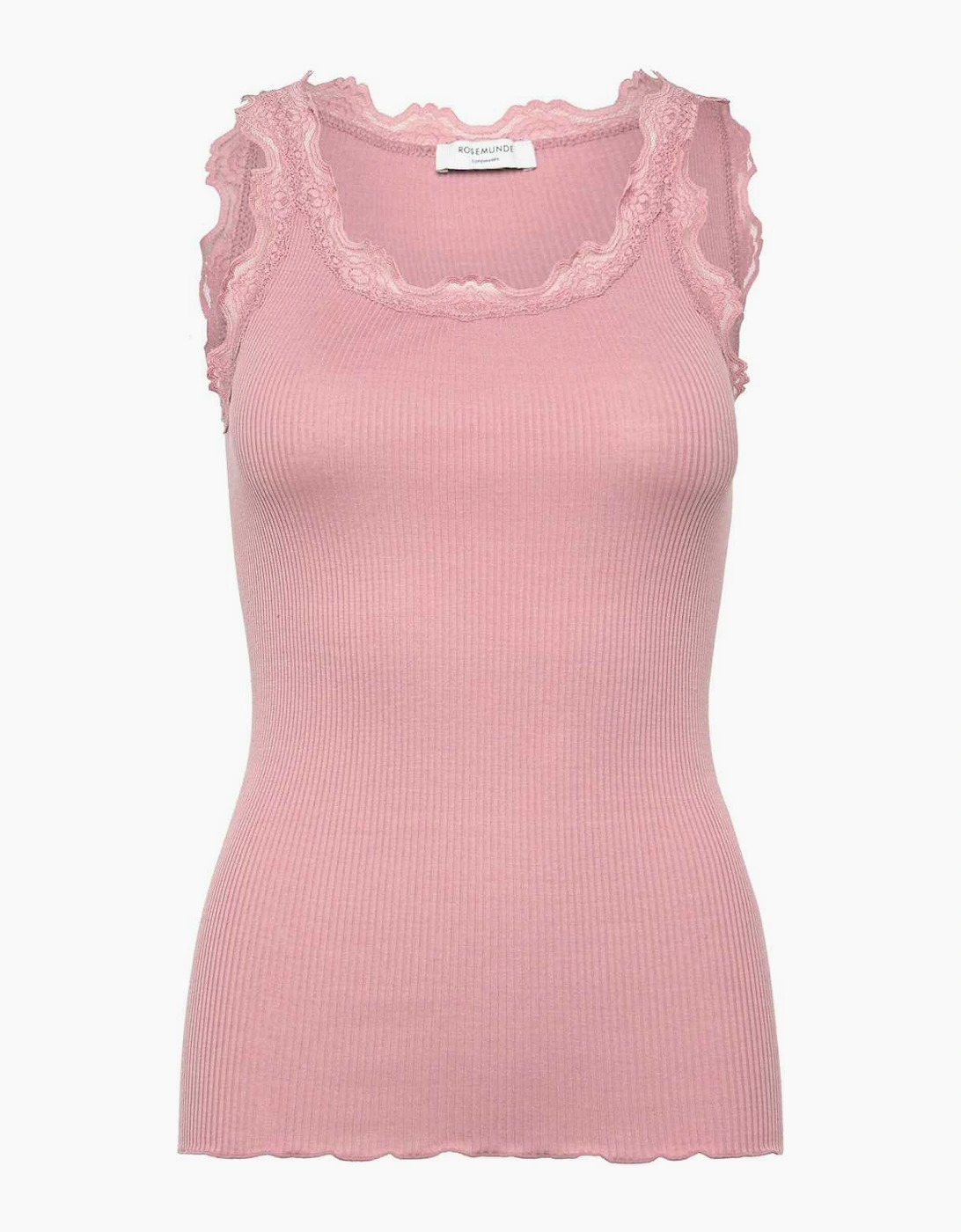 Babette sleeveless  U neck top in woodrose