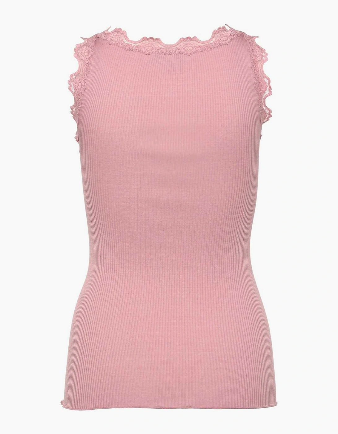 Babette sleeveless  U neck top in woodrose