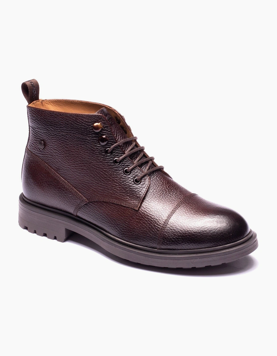 Base London Mercer Leather Men's Brown Ankle Boots