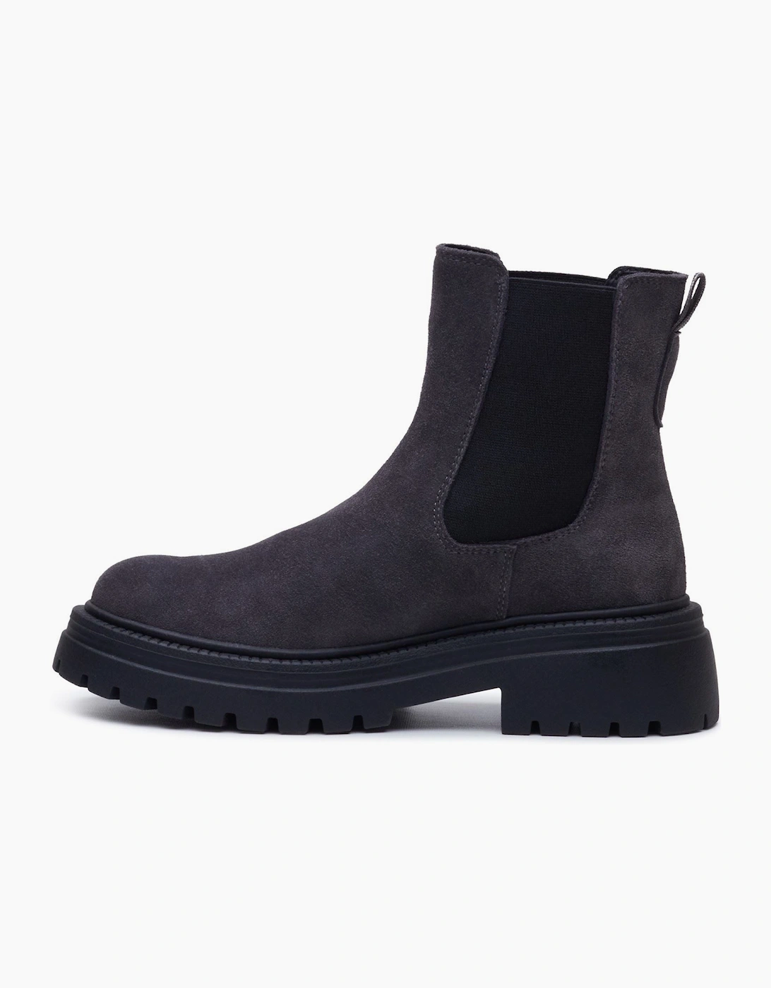Hush Puppies Rose Chelsea Leather Women's Charcoal Heeled Boots