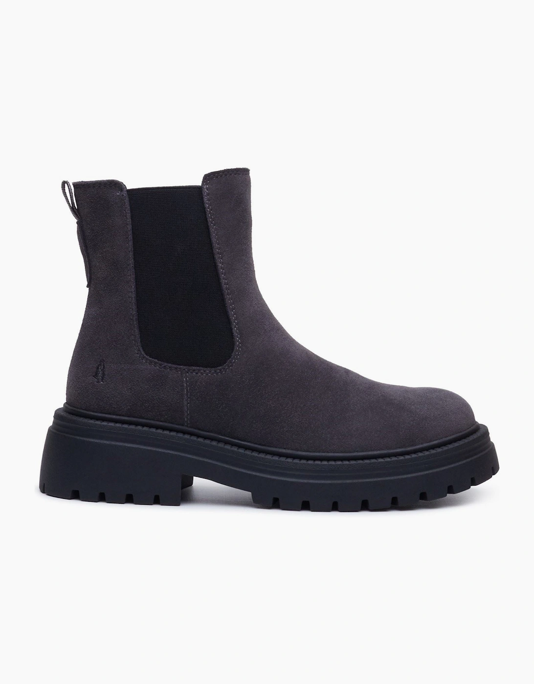 Hush Puppies Rose Chelsea Leather Women's Charcoal Heeled Boots
