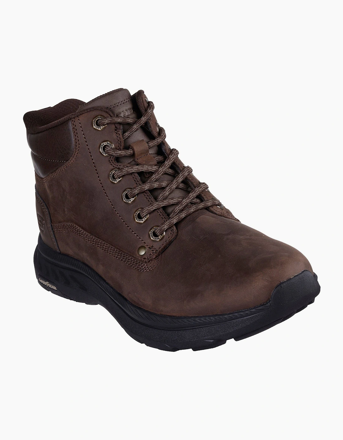 Skechers Pollard Waylon Leather Men's Cocoa Ankle Boots