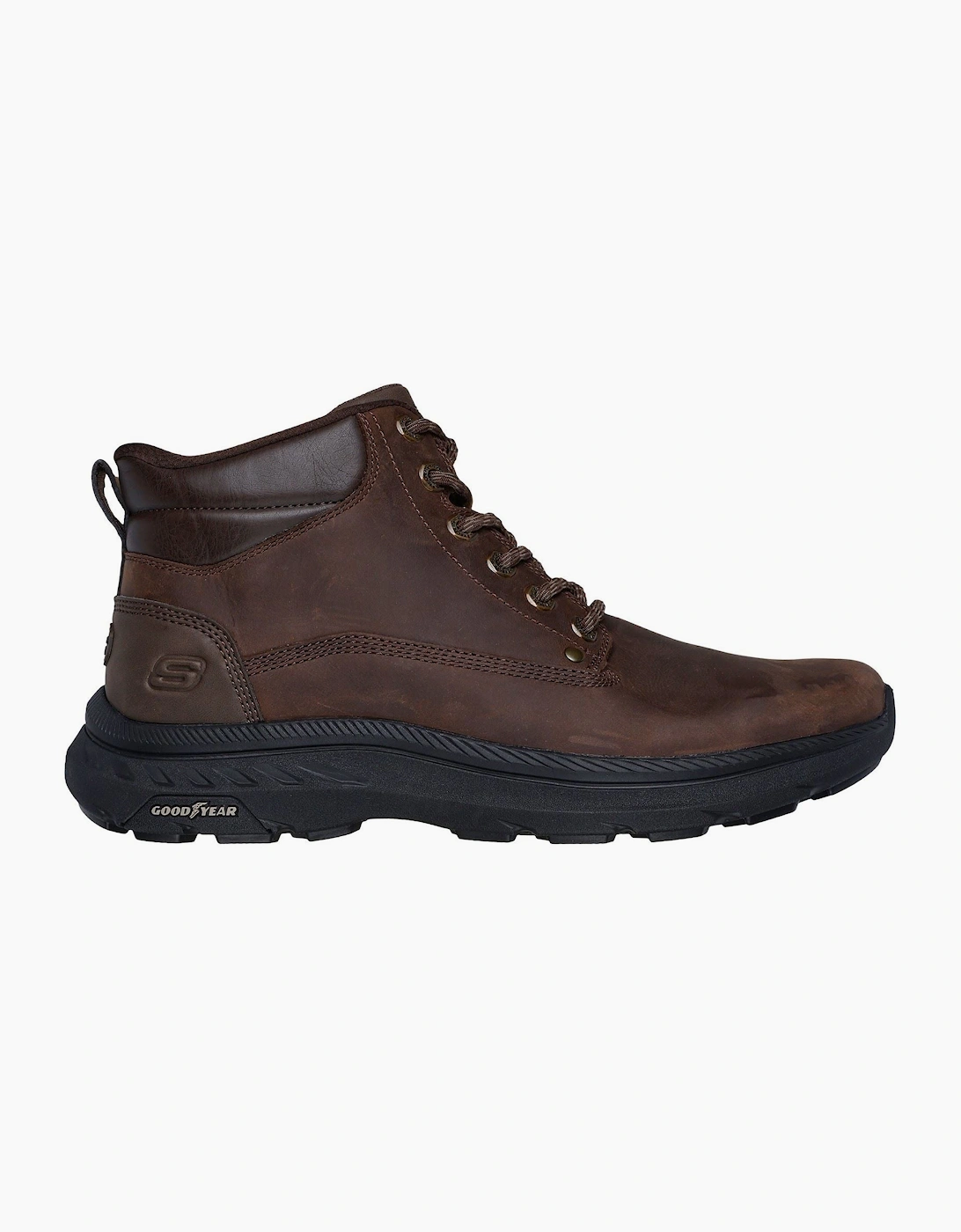 Skechers Pollard Waylon Leather Men's Cocoa Ankle Boots