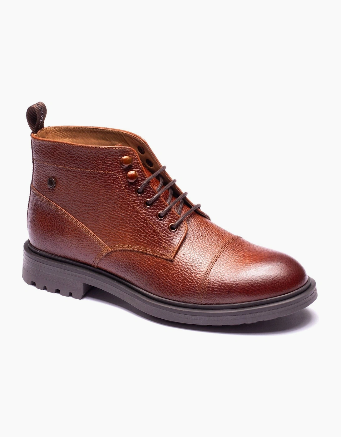 Base London Mercer Leather Men's Tan Ankle Boots