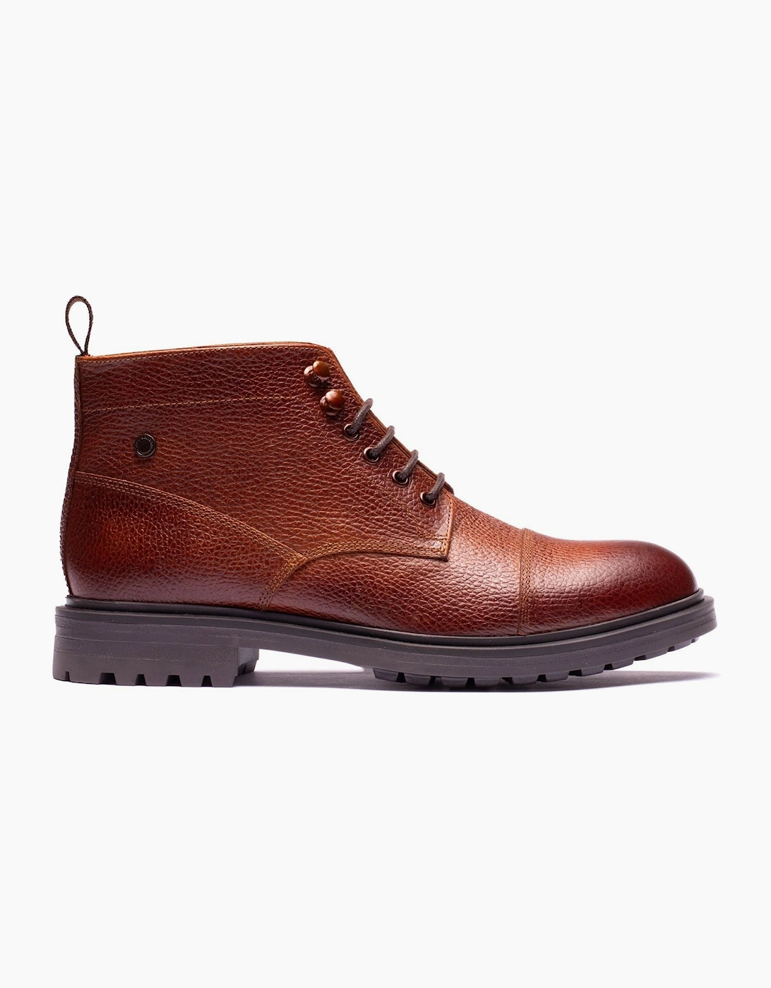 Base London Mercer Leather Men's Tan Ankle Boots