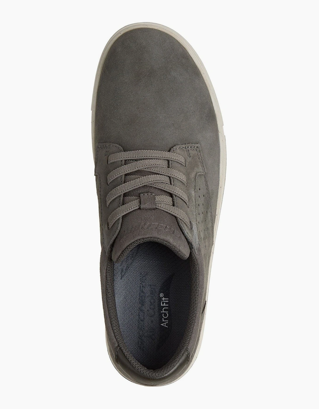 Skechers Arch Fit Solano 2.0 Rey Leather Men's Grey Lace-Up Shoes