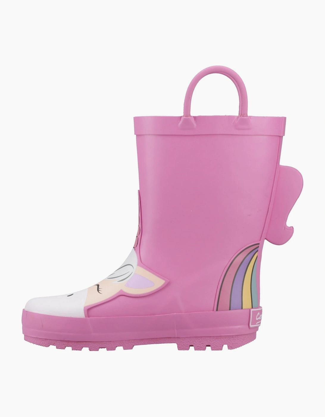 Cotswold Puddle 3D Rubber Girl's Pink Wellington Boots