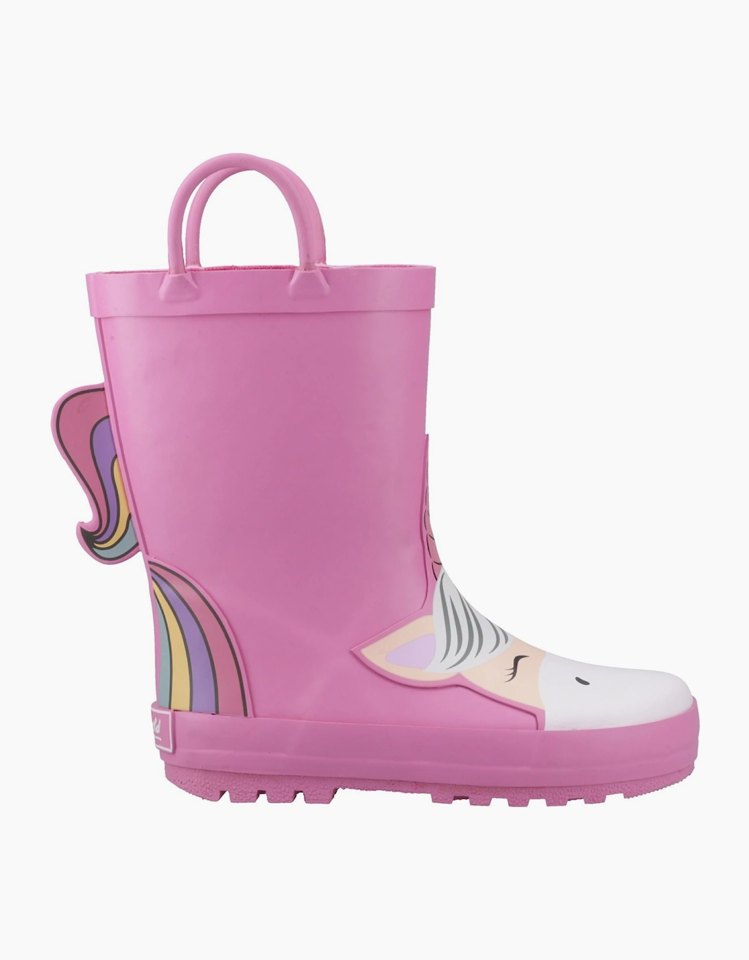 Cotswold Puddle 3D Rubber Girl's Pink Wellington Boots