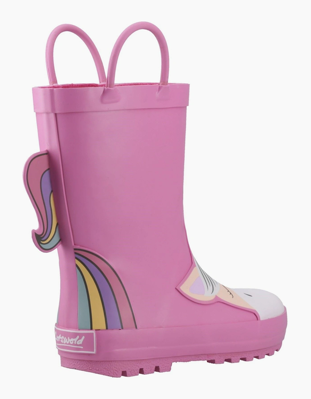 Cotswold Puddle 3D Rubber Girl's Pink Wellington Boots