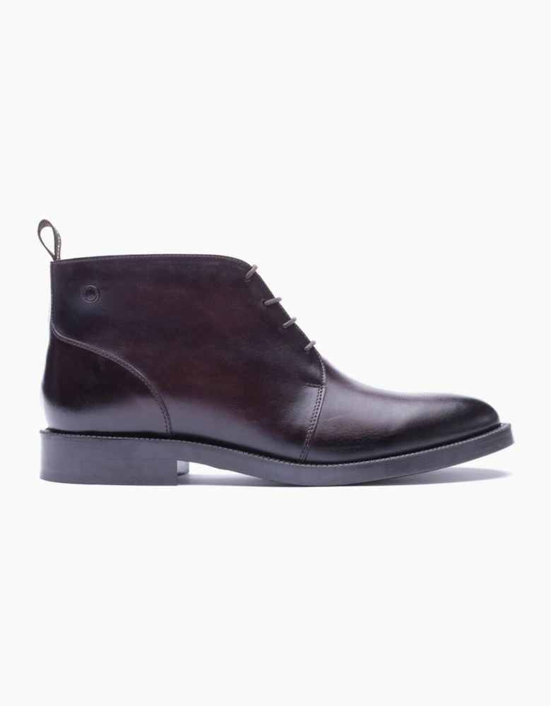 Base London Marco Leather Men's Washed Brown Ankle Boots